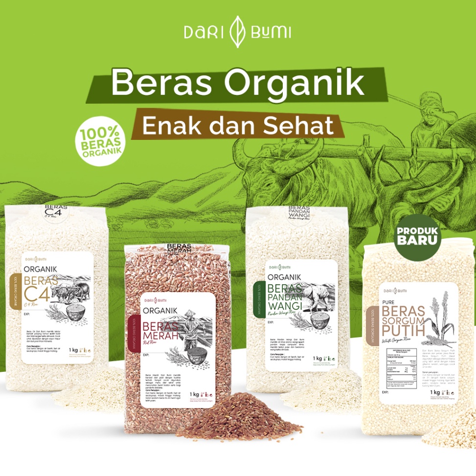 

[Produk CI38] Dari Bumi Beras Organik 1 Kg Premium Pure 95