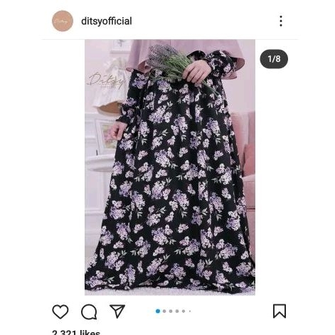 Ditsy Juli Agustus 2021 aiyana black sajadah lumiya black