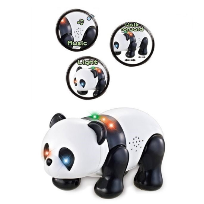 Mainan Anak Boneka Panda Lucu Nyala Jalan Lampu Musik Suara High Quality