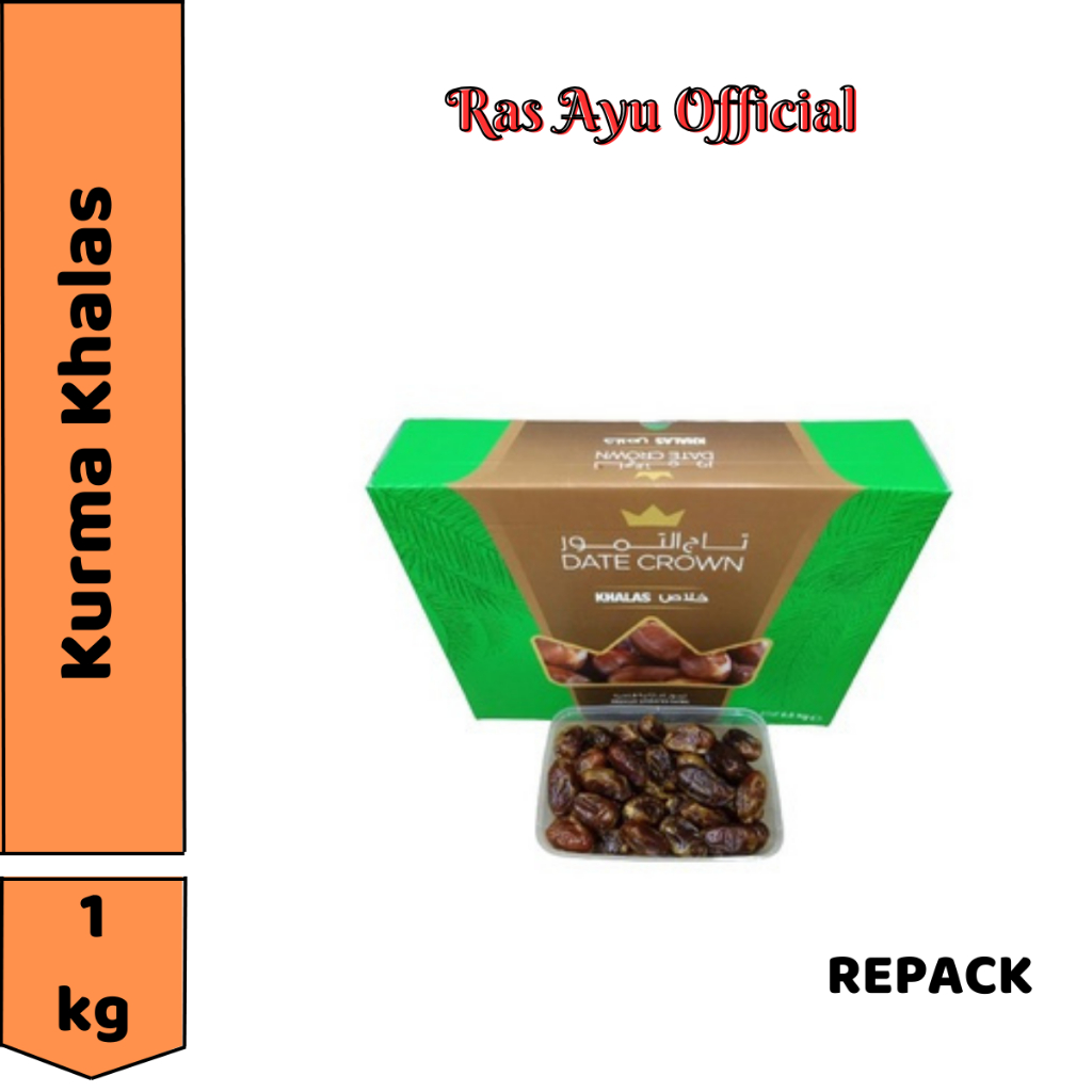 

KURMA KHALAS DATE CROWN 1KG | KURMA KHALAS PREMIUM IMPORT | OLEH OLEH HAJI | KHALAS PREMIUM