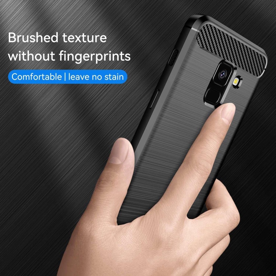 Best Deals Case Samsung A8 2018 / A8 Plus / A6 2018 / A6 Plus Rugged Carbon Armor Anti Shock Proof