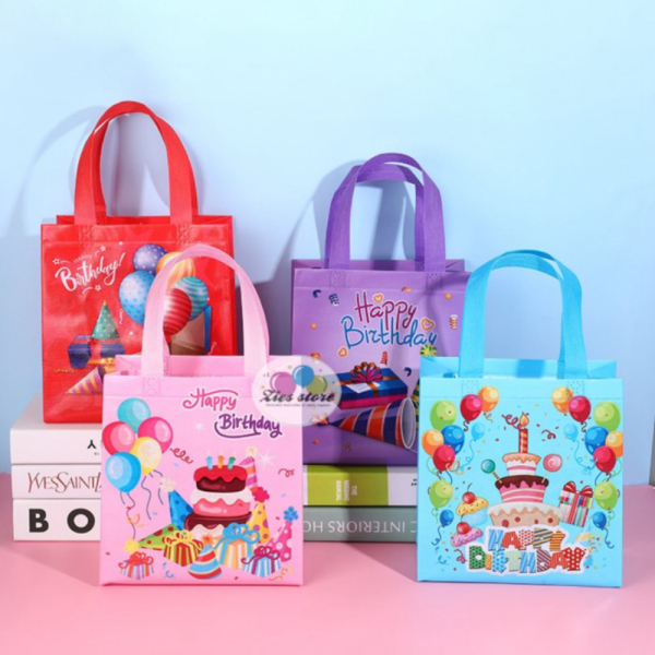 

Unik Tas Souvenir Ulang Tahun Anak /Goodie Bag / Tas Ulang Tahun HBD Cake S Murah