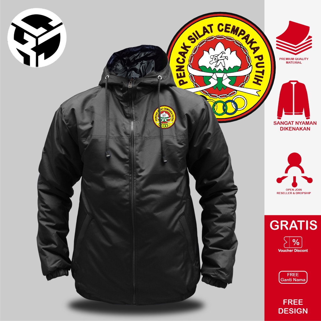 JAKET PENCAK SILAT JAKET CEMPAKA PUTIH INDONESIA JAKET PENCAK CEMPAKA PUTIH BISA COSTUM LOGO DAN TAM