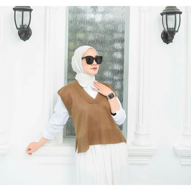 ROMPI RAJUT WANITA | FASHION KEKINIAN | VEST RAJUT BASIC