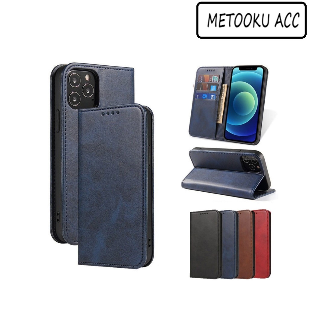 Metooku - Leather Case Samsung Galaxy J3 Pro S7 M10 J7 Duo M30 A60 M14 5G A54 5G A34 5G S23 S23 Ultr