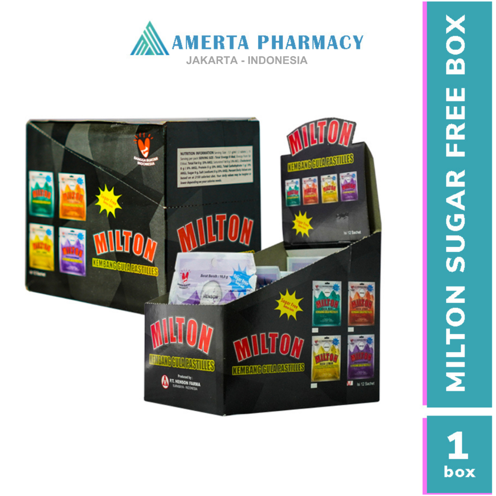 

Milton Pastilles Sugar Free Rasa Blackcurrant Isi 12 sachet per BOX