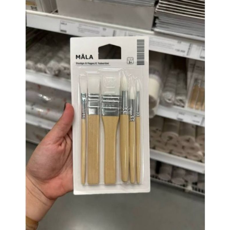 

MALA PAINTBRUSH / PERLENGKAPAN MELUKIS SET ISI 6 KUAS