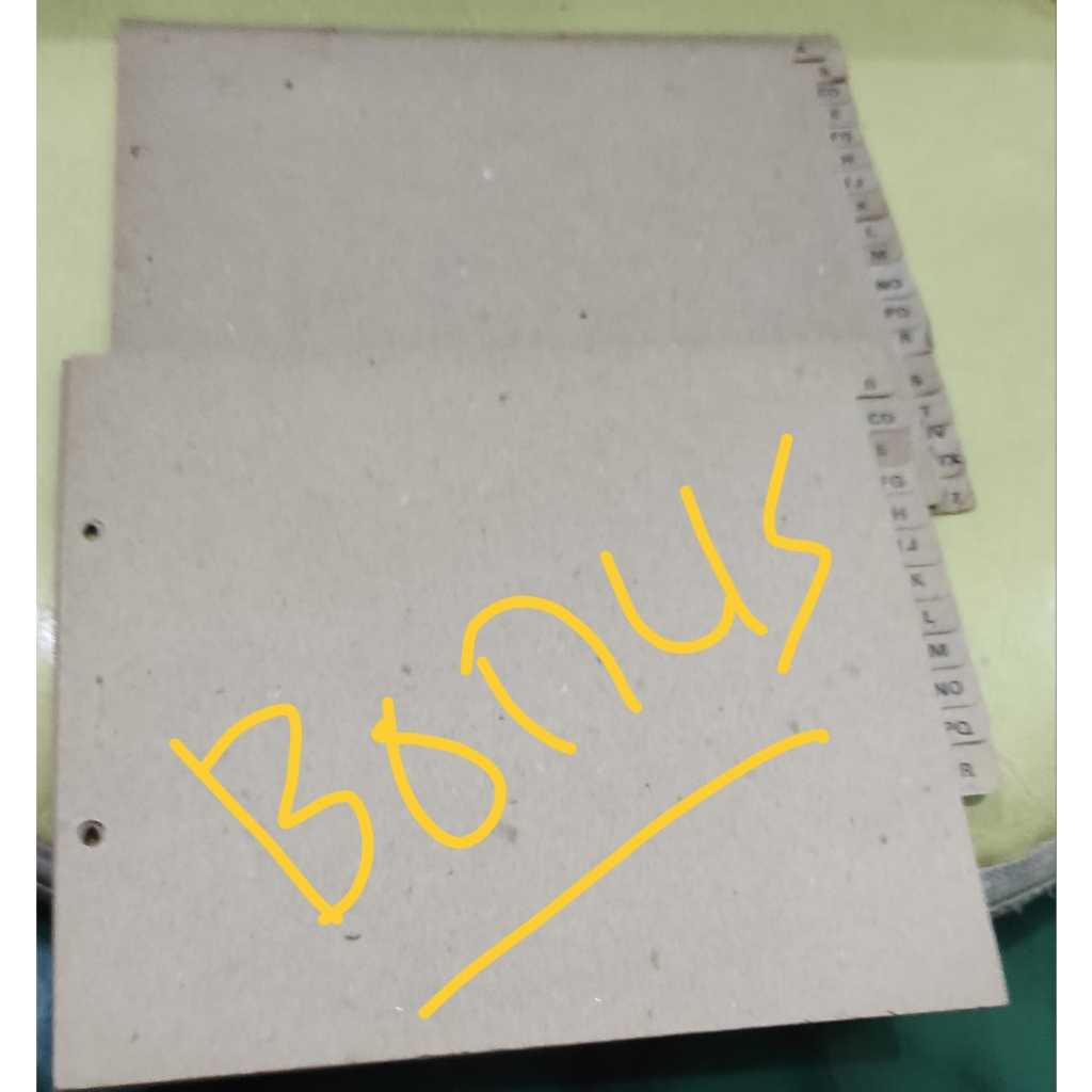 

Pembatas File Abjad/Kertas Buram