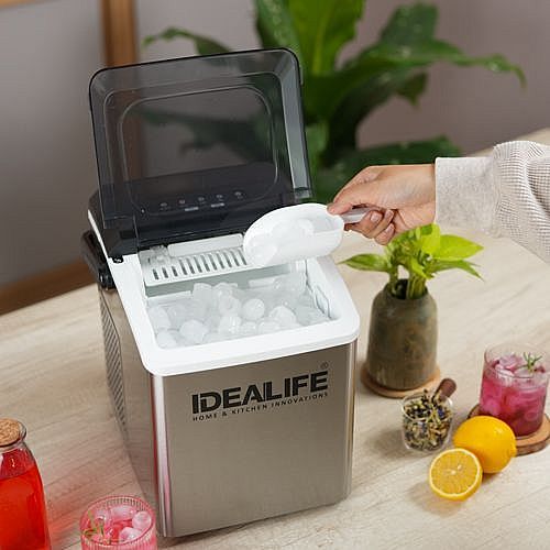 IDEALIFE Ice Maker IL-121 Mesin pembuat Es Batu Kristal 15,0 Liter 24 Jam / IDEALIFE Ice Maker IL 12