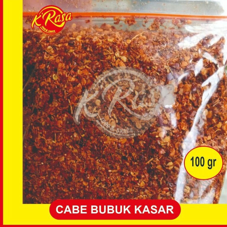 

Cabe bubuk kasar 100 gr pedas hot jeletot cocok buat baso aci, seblak,aneka snack basreng,cimol , makaroni dll 84