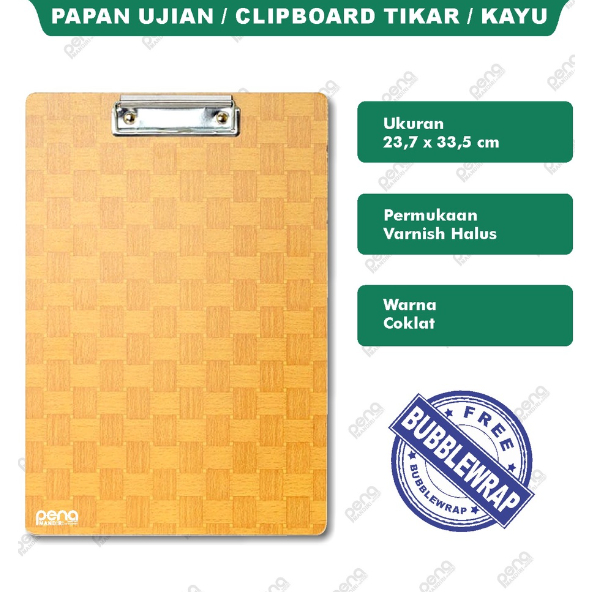 

PAPAN UJIAN / CLIPBOARD TIKAR / KAYU
