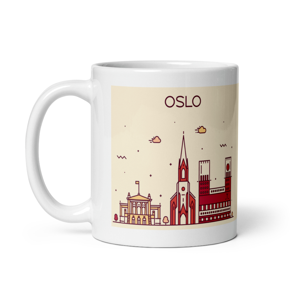 Gelas Oslo Norwegia Mug Oslo Norwegia Souvenir Oslo Norwegia Souvenir Norway Hadiah Mug World City v