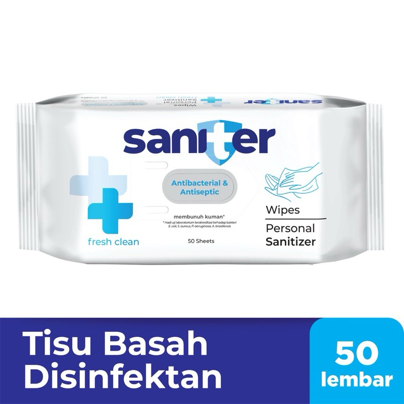 Saniter Personal Wipes Saniter 50Sheets - Tisu Basah Antiseptik