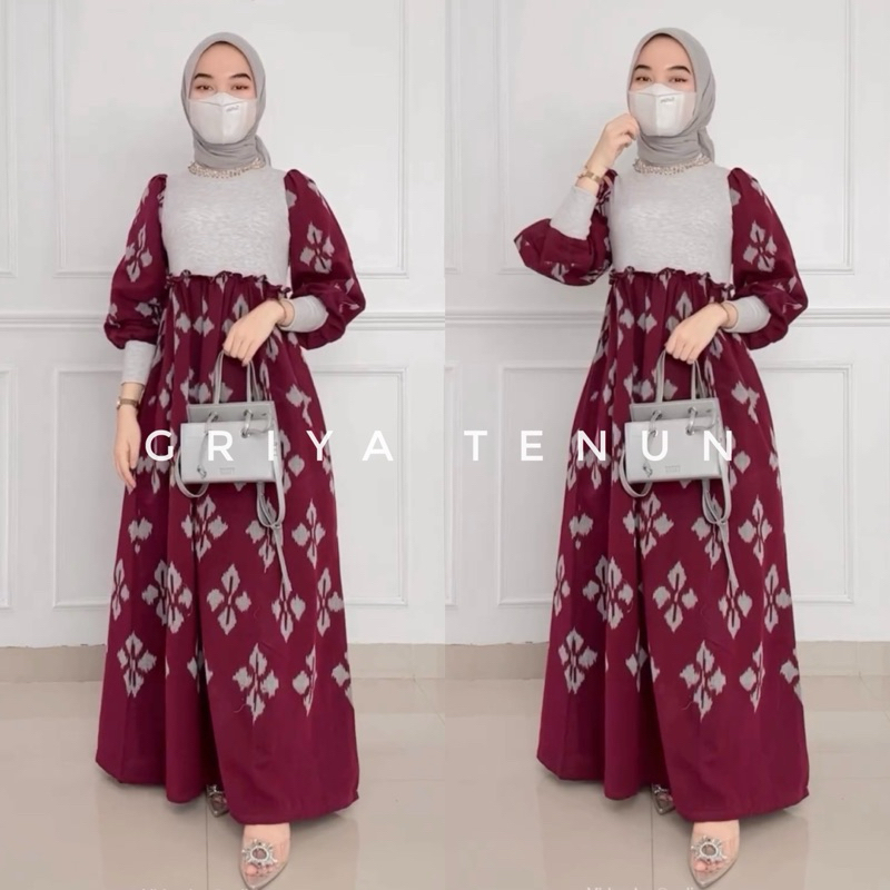 JASMINE ROSA DRESS TENUN - BAJU TENUN TERBARU