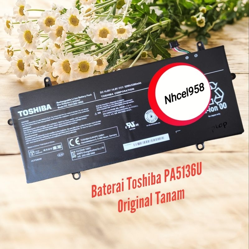✅ Baterai Toshiba PA5136U Original Tanam