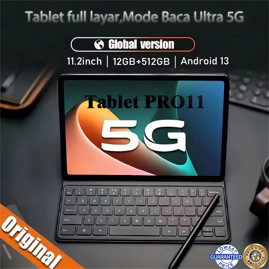 【Beli 1 Gratis 6+COD】Tablet PC Asli Baru  Tab Pro11 12GB+512GB Tablet Android 10.1inch Layar Full Sc