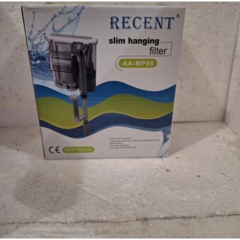 mesin filter gantung aquarium RECENT MP 66 FILTER GANTUNG TRANSPARAN