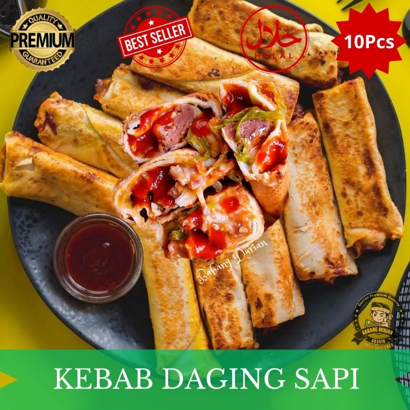 

KEBAB DAGING SAPI HALAL ISI 10 PREMIUM KUALITAS RASA SUPER LEZAT NIKMAT DAN BERGIZI BAHAN-BAHAN TERBAIK