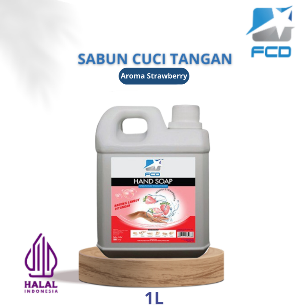 LAKOS Sabun Cuci Tangan Cair Fcd Aroma Strawberry / Cocovanilla Jerigen 1 Liter Ltr