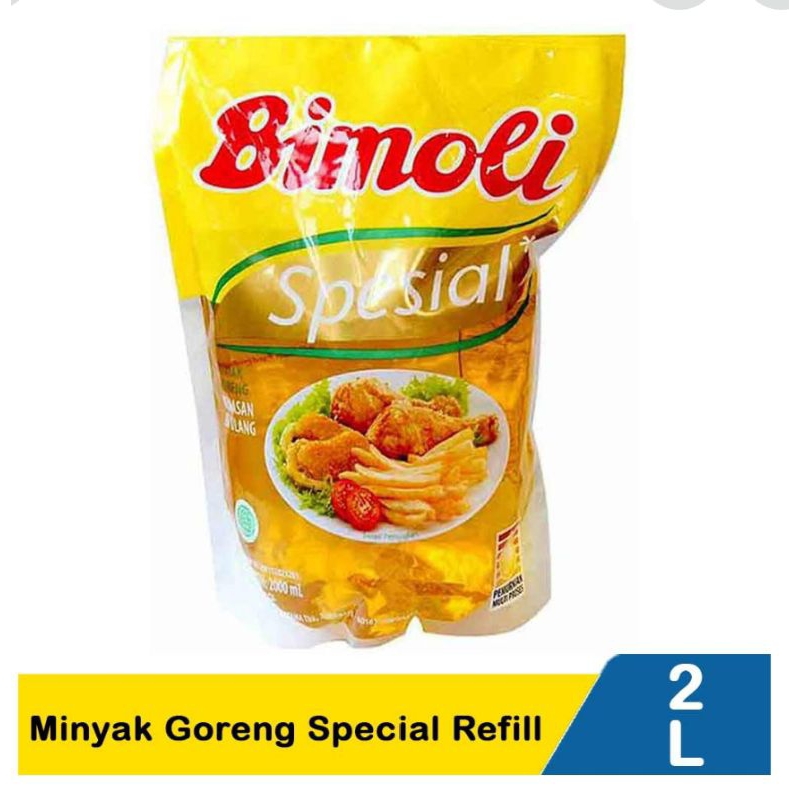 

Bimoli minyak goreng spesial Refill 2000ml