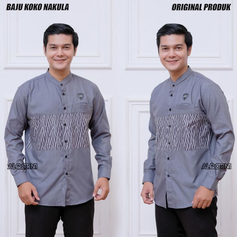 Kemeja Koko Pria Original New Motif Nakula Lengan Panjang Termurah