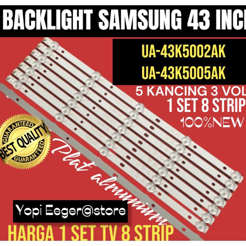 BACKLIGHT TV LCD LED SAMSUNG 43 INCH UA43K5002AK- UA43K5005AK BACKLIGHT 43 INCH