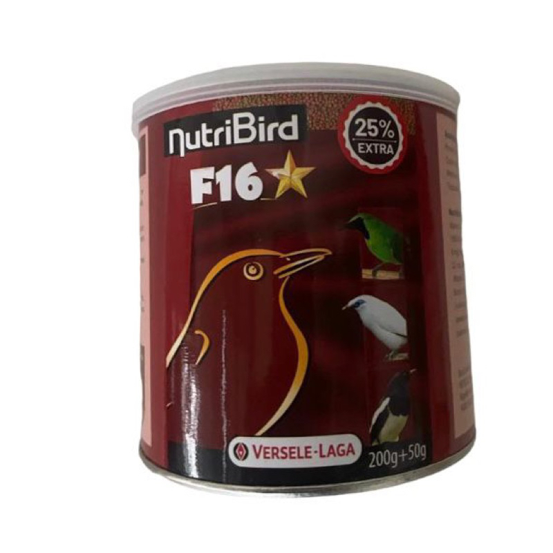 nutribird F16 unibird kaleng versele laga pakan burung