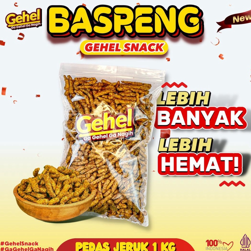 

[QDT97] GEHEL BASRENG 1 KG (Edisi Terbatas) - Makanan Ringan ✬Murah Banget