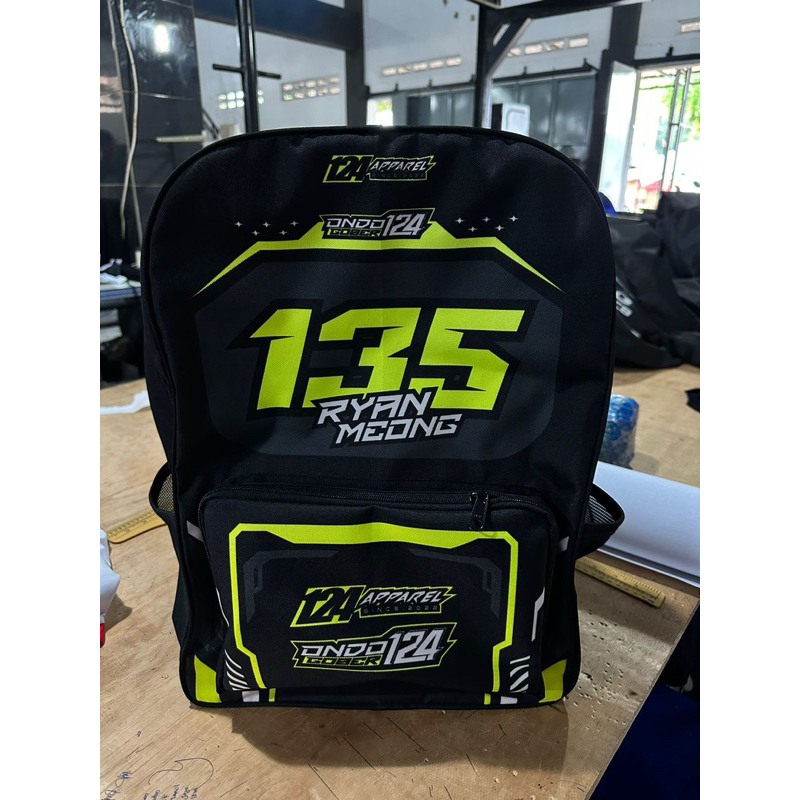 Tas Ransel Racing Free Custom Design Tas Gandong Ransel Laptop 14 Inch Backpack Racing Gaming Kekini