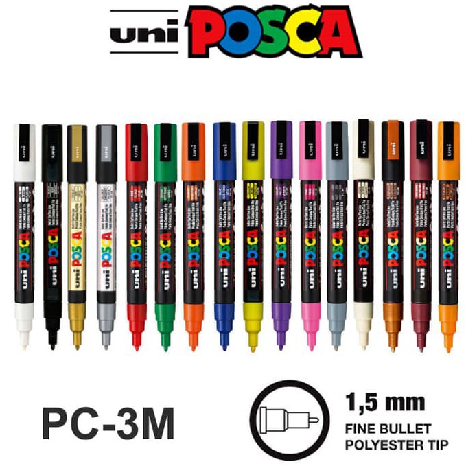 

[V7L63] Uni POSCA PC-3M Marker Pen - Fine Tip klguy