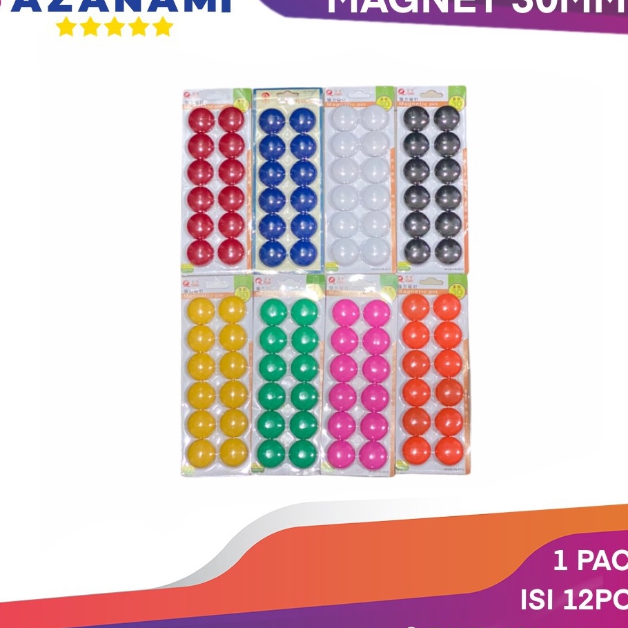 

Pasti Murah MAGNET BESAR 3CM PAPAN TULIS 30MM MAGNETIC PIN WHITEBOARD 1PACK 12PCS ➾❃❇