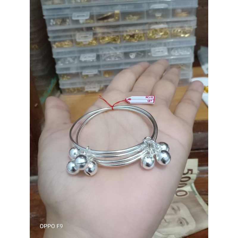 gelang kaki bayi bayi perak asli 925