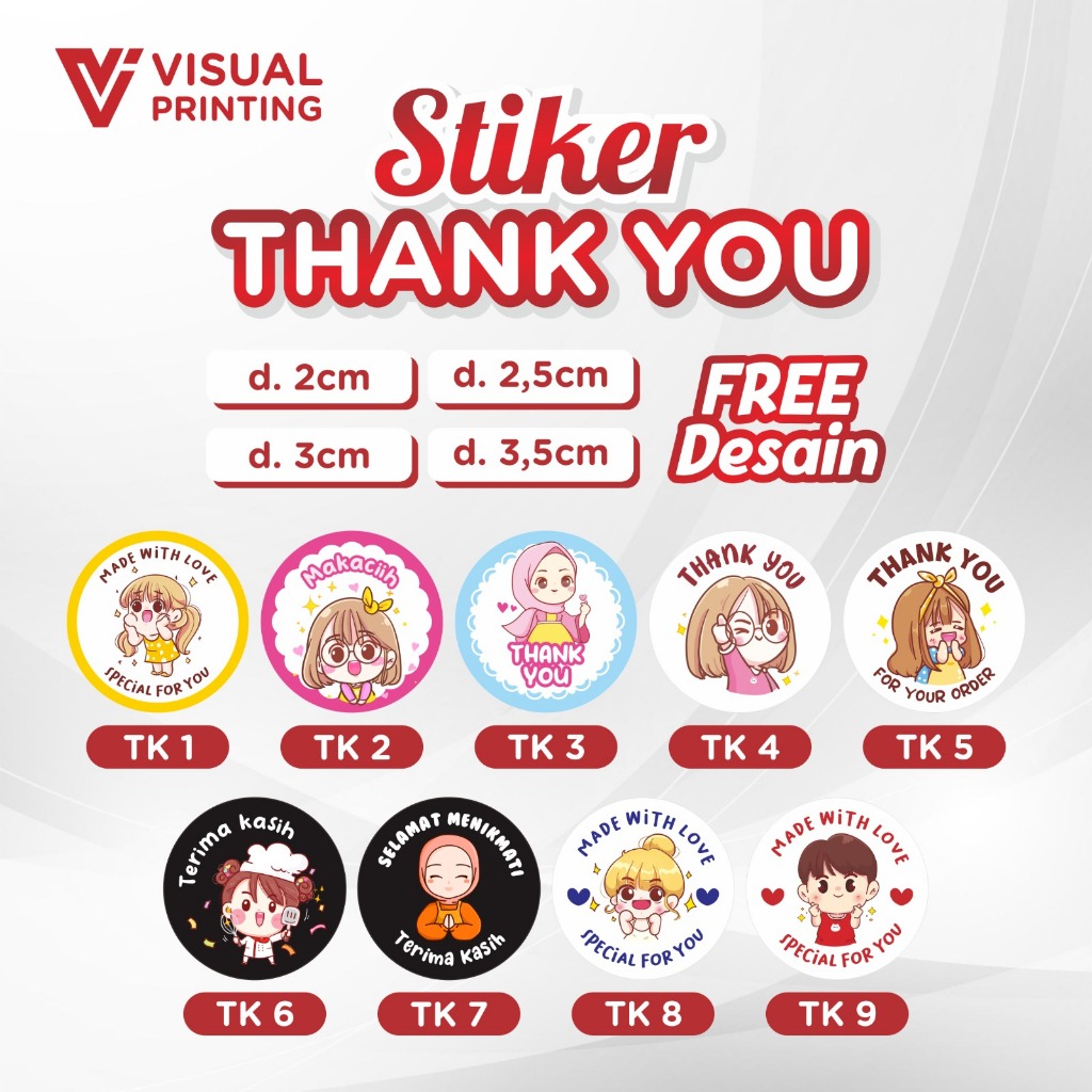 

Stiker Label Ukuran Kecil dan Thank You