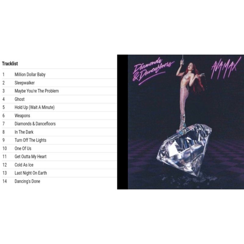 ava max cd album diamonds & dancefloors