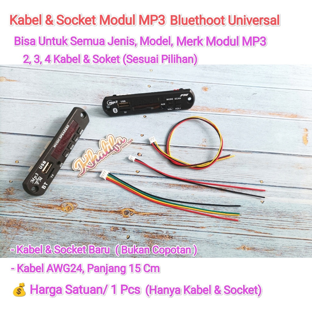 Kabel Pengganti Kit Modul Pemutar Lagu Radio MP3 MP4 MP5 AUX Bluetooth bluetot bluetoot blutut Berba
