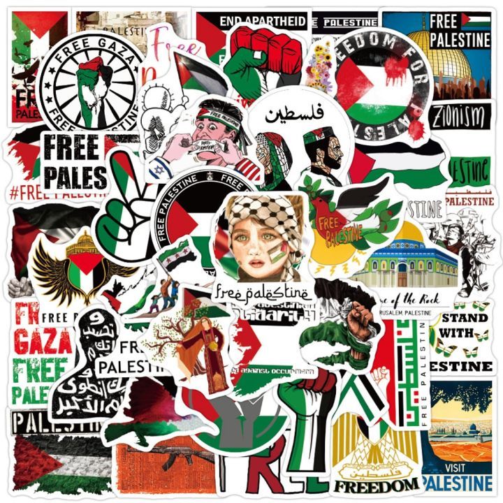 

FREE PALESTINE Stiker Palestine Free Palestine 18 pcs Series Black and White BNW Aesthetic Vinyl Laptop Stiker HP Motor Helm Mobil Ipad Tablet
