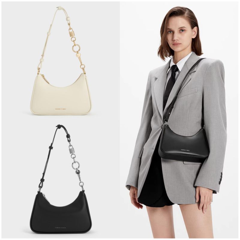 Tas CNK | CK Lock & Key Chain Trapeze Handle Bag