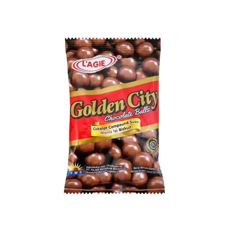 

L'agie Golden City Chocolate Balls 75gr / Coklat Bola