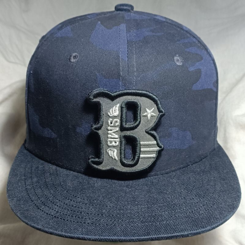 Topi Snapback SMB camo biru