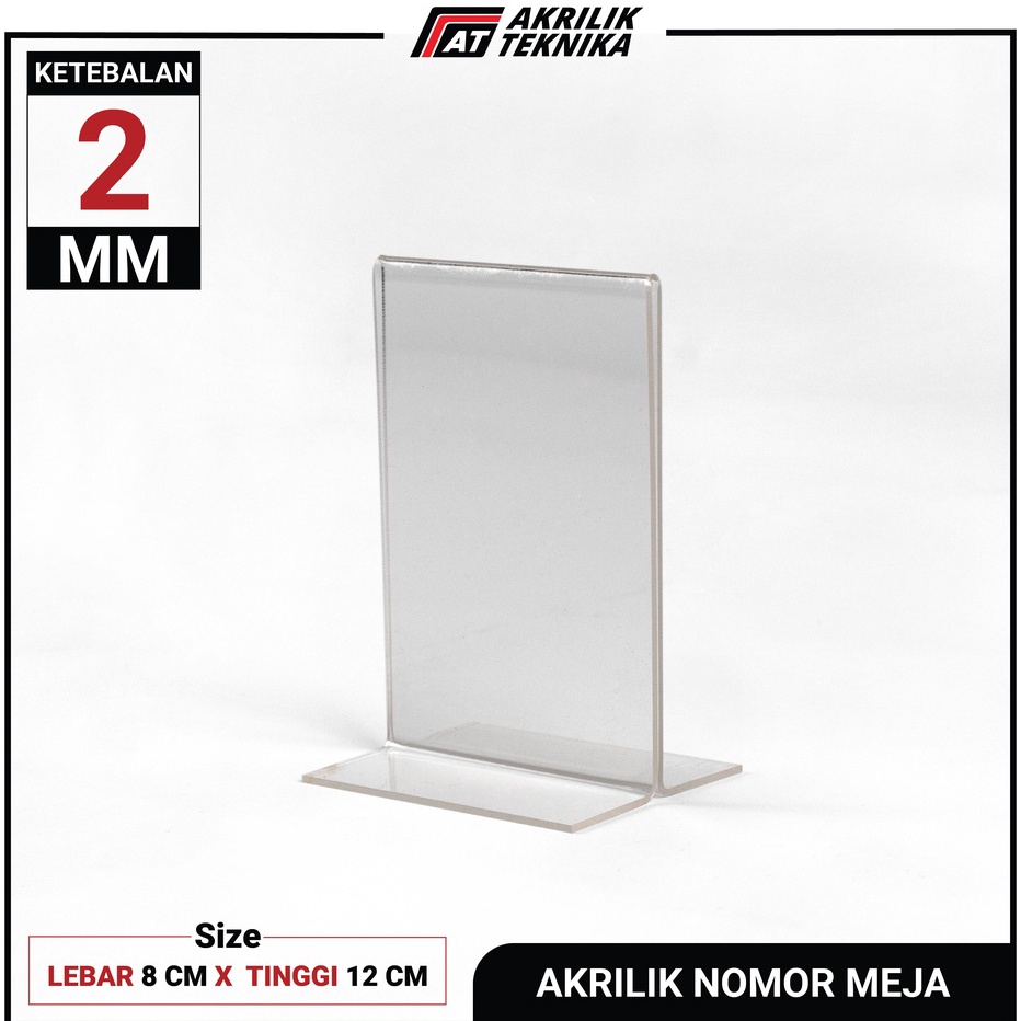 

Baru NOMOR MEJA / TENT CARD / TENT HOLDER AKRILIK ACRYLIC 8 X 12 CM Pasti Murah