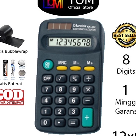 

Best Kalkulator KK-402 8 Digit - Calculator Saku Kecil Mini Best Produk