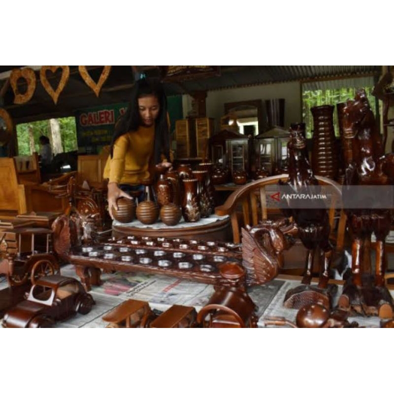 kerajinan kayu jati asli