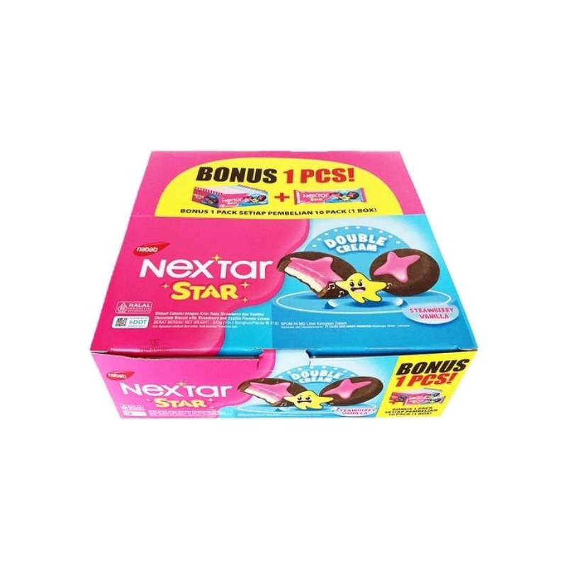 

Nabati Nextar Star Double cream strawberry vanilla 341gr(10pcs@31gr)