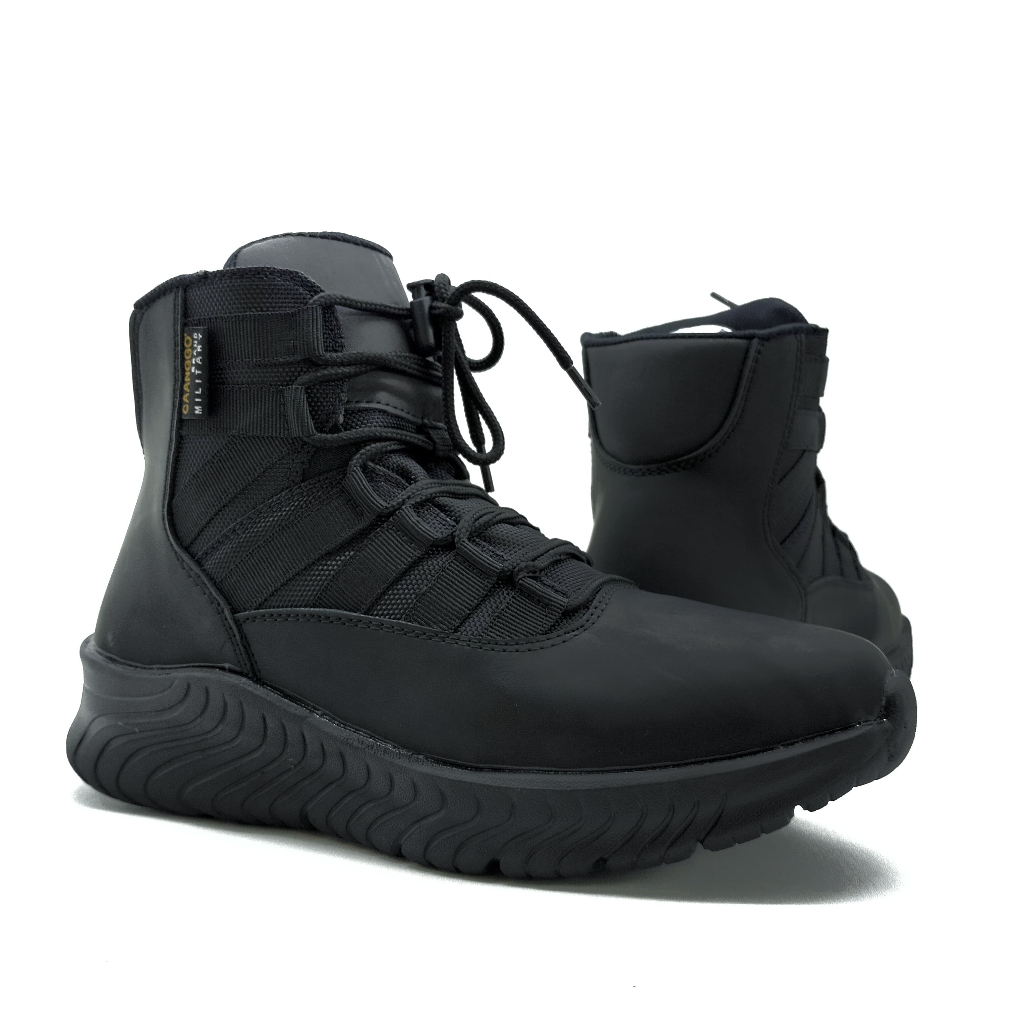 Sepatu pdl ninja angkle boots terbaru sepatu pdl lantas sepatu pdl hitam pendek tinggi 6 inc terbaru