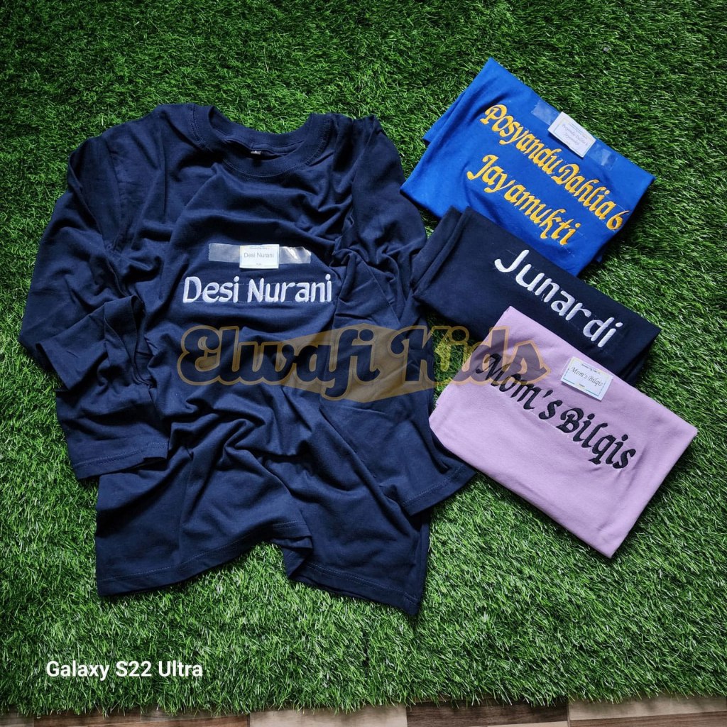 Kaos Dewasa Tangan Panjang Gratis Custom Bordir Nama Sendiri Pria Dan Wanita Berkualitas