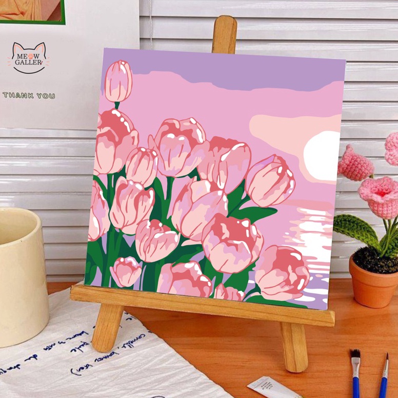 

Murah.. Paint by Number KIT - Flowers Series 20x20cm - Painting KIT DIY GVR