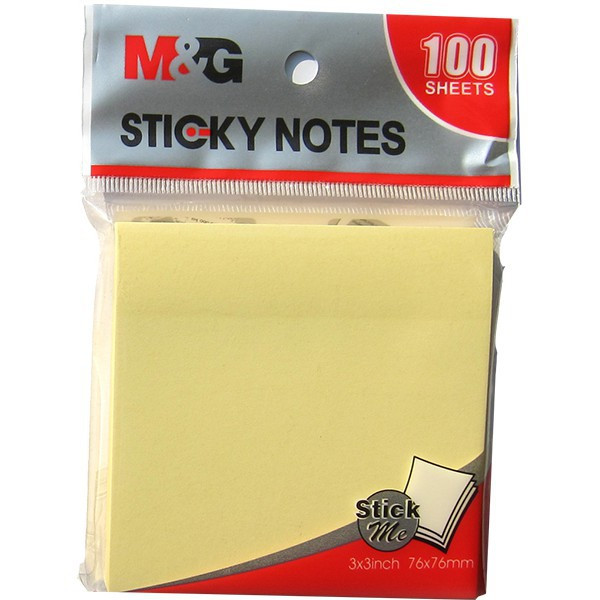 

Sticky Notes M&G Memo Tempel Kuning Kotak 76x76 mm isi 100's