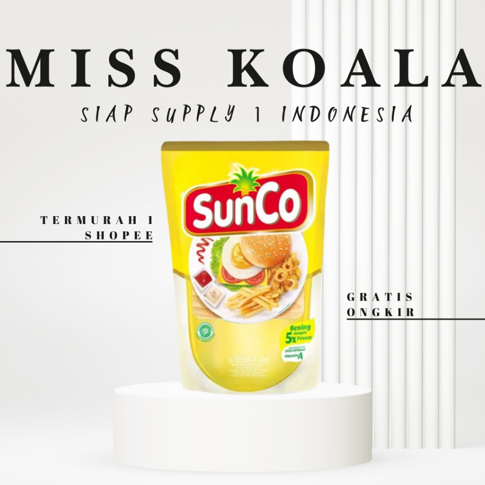 

34 MINYAK SUNCO KEMASAN POUCH 1 LITER MINYAK BISA DIMINUM Serba Murah (⌒