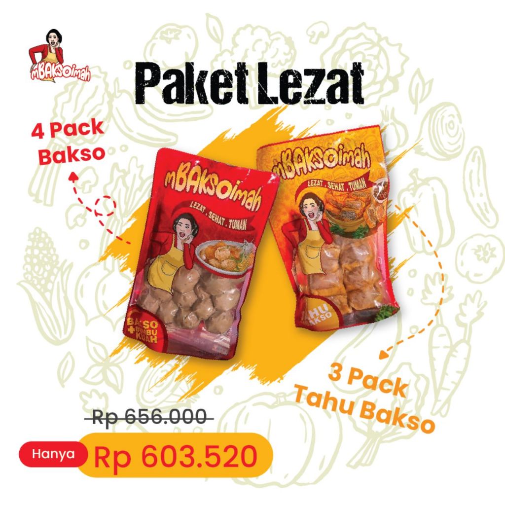 

mBAKSOimah Paket LEZAT (3 pack tahu bakso dan 4 pack bakso halus)
