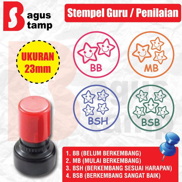 

Ready Stempel Guru PAUD Nilai Penilaian Teacher Stamp Star Rewards SD TK Anak Paud Murah